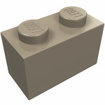 Брік 1x2 - Dark Tan