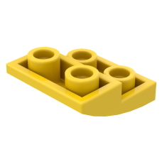 Слоуп закруглений 2x2 2/3, зворотній - Yellow
