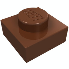 Плейт 1x1 - Reddish Brown