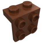 Плейт г-подібний 1x2x2x2 (вниз) - Reddish Brown