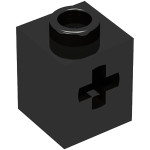 Технік брік 1x1 (під вісь)  - Black