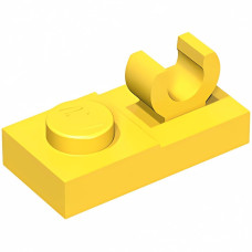 Плейт 1x2, кліп зверху (O) - Yellow