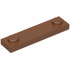 Плейт 1x4, з 2 стадами - Reddish Brown