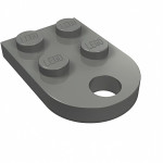 Плейт 2x3, закруглений з отвором - Dark Bluish Gray