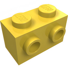 Брік модифік. 1x2, 2 стади з одного боку - Yellow