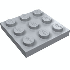 Плейт 3x3 - Light Bluish Gray