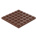 Плейт 6x6 - Reddish Brown