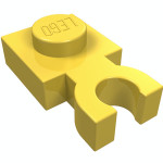 Плейт 1x1, вертикал. кліп (U) - Yellow