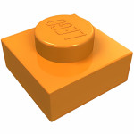 Плейт 1x1 - Orange