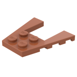 Плейт клиноподібний 4x4, скошений (з вирізом) - Dark Orange