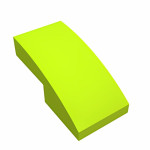 Слоуп закруглений 1x2x2/3 - Lime
