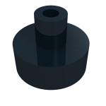 Тайл 1x1, круглий з баром - Black