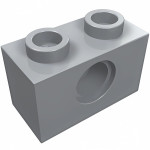 Технік брік 1x2 - Light Bluish Gray