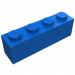 Брік 1x4 - Blue