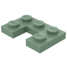 Плейт 2x3, з вирізом - Sand green