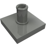 Тайл 2x2, з піном по центру - Dark Bluish Gray