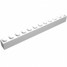 Брік 1x12 - White