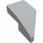 Слоуп закруглений 2x1, скошений (лівий) - Light Bluish Gray
