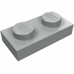Плейт 1x2 - Light Gray