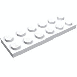 Плейт 2x6 - White
