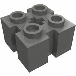Брік модифік. 2x2 (отвір під вісь) - Dark Bluish Gray