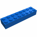 Брік 2x8 - Blue
