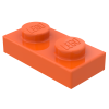 Плейт 1x2 - Reddish Orange