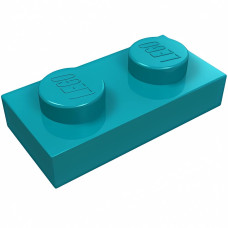 Плейт 1x2 - Dark Turquoise