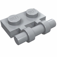 Плейт 1x2, з поручнем (відкритим) - Light Bluish Gray