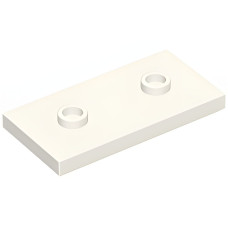 Плейт 2x4, з 2 джамперами - White