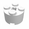 Брік круглий 2x2 - White