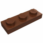 Плейт 1x3 - Reddish Brown
