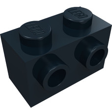 Брік модифік. 1x2, 2 стади з одного боку  - Black