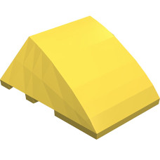 Слоуп закруглений 4x3, скошений - Yellow