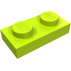 Плейт 1x2 - Lime