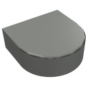 Тайл 1x1, півколо - Dark Bluish Gray