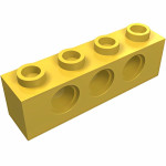 Технік брік 1x4 - Yellow