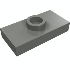 Плейт 1x2, з джамером - Dark Bluish Gray