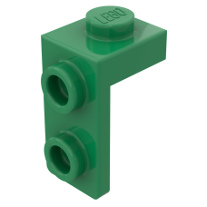 Плейт г-подібний 1x1x1x2 (вниз) - Green