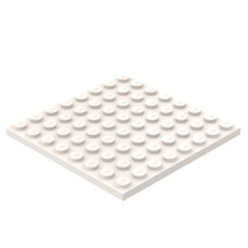 Плейт 8x8 - White
