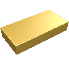 Тайл 1x2, прямокутник - Metallic Gold