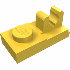 Плейт 1x2, кліп зверху - Yellow