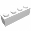 Брік 1x4 - White