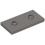 Плейт 2x4, з 2 джамперами - Dark Bluish Gray
