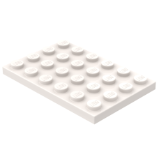 Плейт 4x6 - White