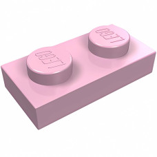 Плейт 1x2 - Bright Pink