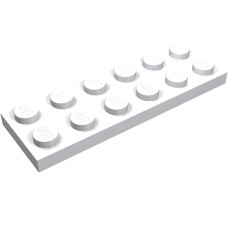 Плейт 2x6 - White