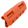 Панель 11x3 з 10 отворами - Reddish Orange