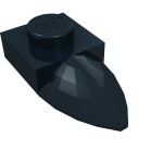 Плейт 1x1, з зубом - Black