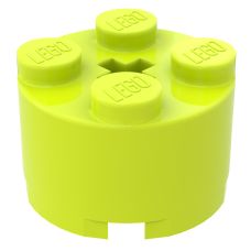 Брік круглий 2x2 - Lime